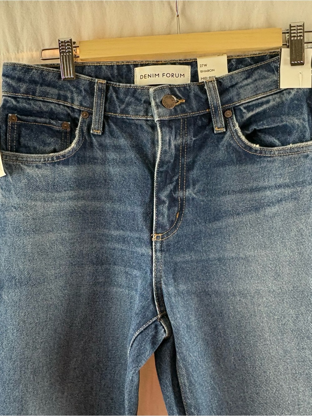 Denim Forum Sharon Mid Straight Dark Blue Vintage NWT 27 - Picture 9 of 11